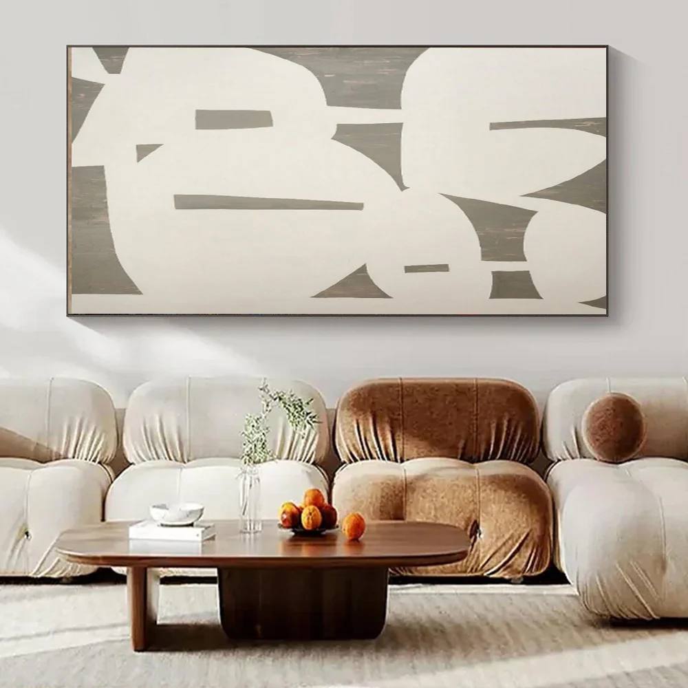 White Handmade Bold Abstract Wall Art P62XY
